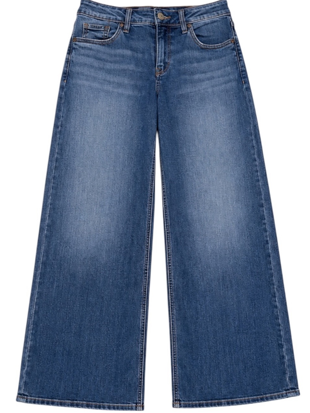 Silver Jeans Co Suki Wide Leg Jeans Women W29 L27 Mid Rise Curvy Medium Wash